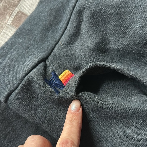 Aviator Nation Charcoal 🌈 Rainbow 🌈 Embroidered Zip Hoodie S - RARE - Picture 5 of 5